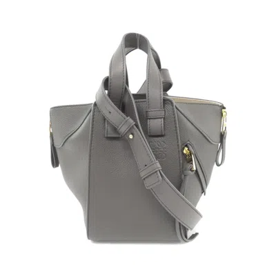 Pre-owned Loewe Dark Gray Leather Shoulder Bag ()