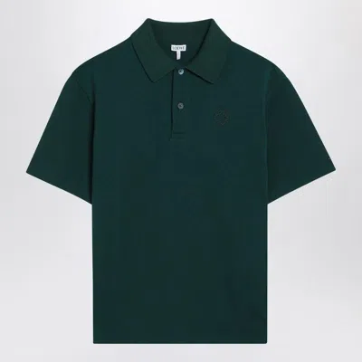 Loewe Dark Green Cotton Polo Shirt