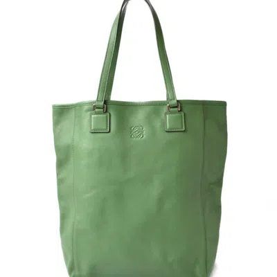 Pre-owned Loewe Dark Green Leather Handbag Shoulder Bag Tote Bag ()