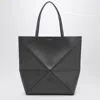 Loewe Dark Grey Puzzle Fold Tote Xl Bag In Black
