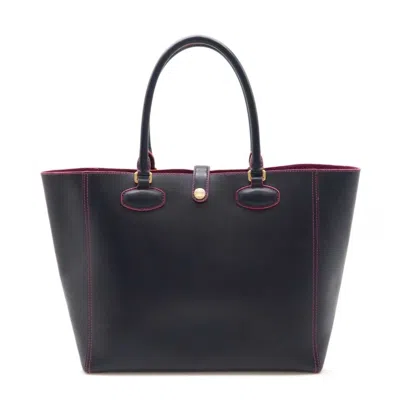Pre-owned Loewe Dark Navy Pink Leather Handbag Tote Bag ()