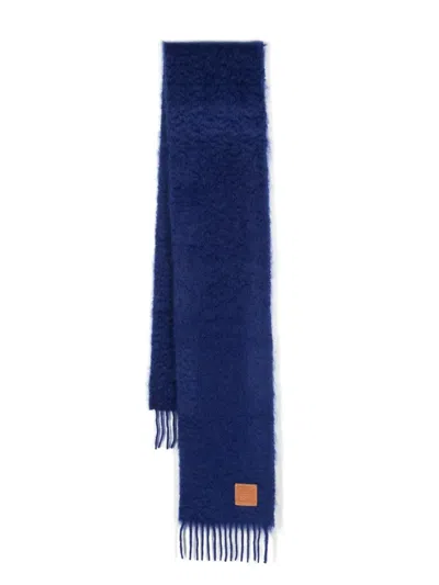 Loewe Wool Scarf In Blue