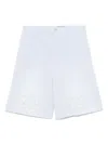 Loewe Debossed-anagram Shorts In Blue