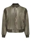 Loewe Debossed-logo Bomber Jacket In Green