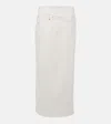 Loewe Cotton Deconstructed Midi Skirt In White