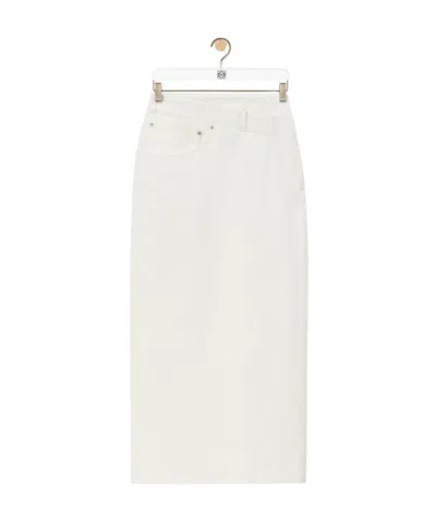 LOEWE LOEWE DECONSTRUCTED DENIM SKIRT