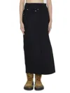 Loewe Deconstructed-designed Denim Midi Skirt In Black