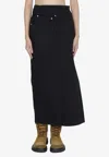 Loewe Deconstructed-designed Denim Midi Skirt In Black