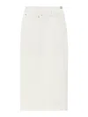 Loewe Cotton Deconstructed Midi Skirt In White