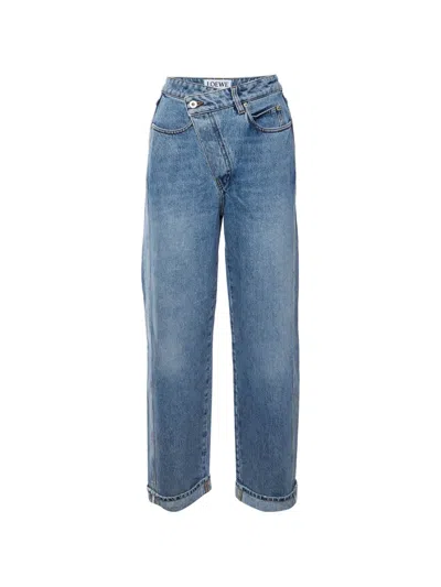 Pre-owned Loewe Deconstructed Straight-fit Jeans In Blue