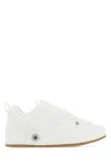 Loewe White Denim Deconstructed Sneakers In White