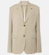 Loewe Tailored Wool Blazer In Beige