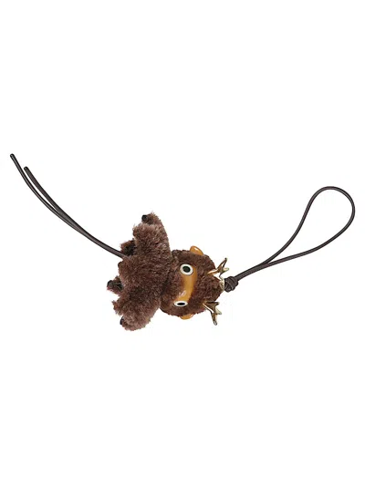 Loewe Deer Charm In Brown