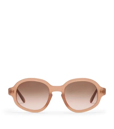 Loewe Delta Slim Sunglasses In Brown
