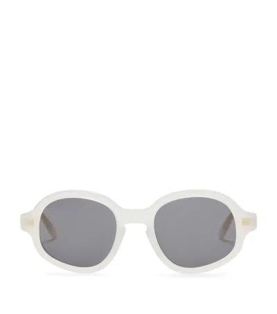 Loewe Delta Slim Sunglasses In White