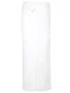 Loewe Cotton Deconstructed Midi Skirt In White