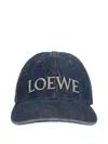 Loewe Denim Baseball Cap In Blue