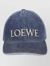 Loewe Structured Logo Cap With Contrast Stitching And Adjustable Fit In Blue