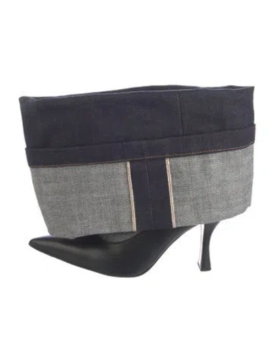 Pre-owned Loewe Denim Boots In Black