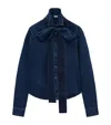 Loewe Bow Denim Shirt In Blue