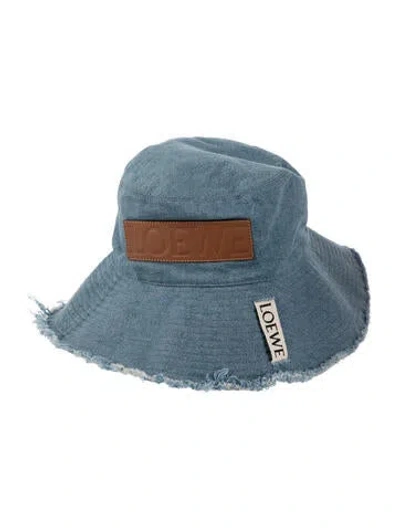 Pre-owned Loewe Denim Bucket Hat In Blue