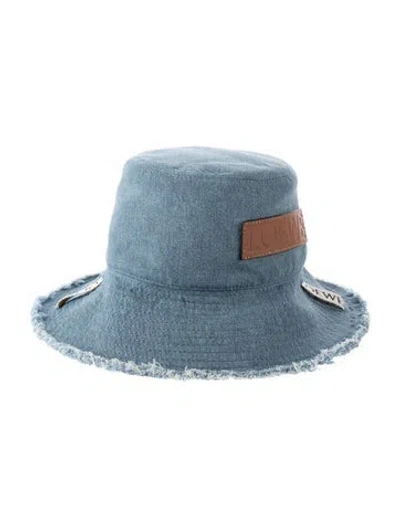 Pre-owned Loewe Denim Bucket Hat W/tags In Blue