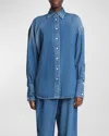Loewe Denim Shirt In Washed Den