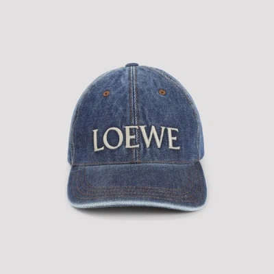 Loewe Denim Cap S In Blue