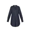 Shop Loewe Denim Chain Shirt Dress In Blue