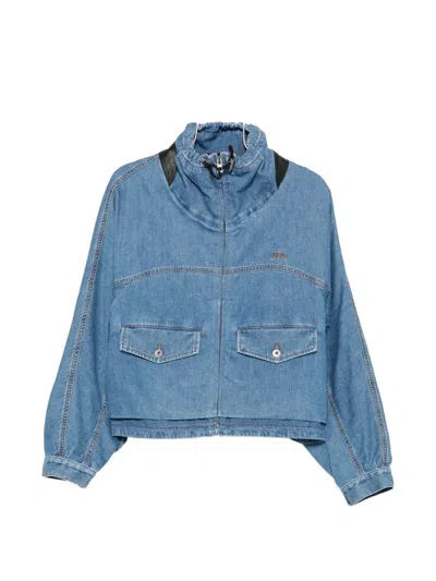 Loewe Denim Cotton Jacket In Blue