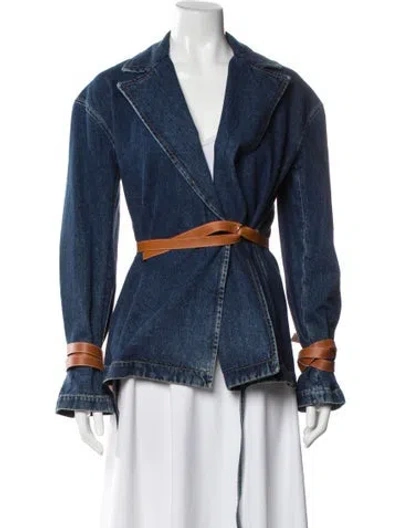 Pre-owned Loewe Denim Denim Jacket In Blue