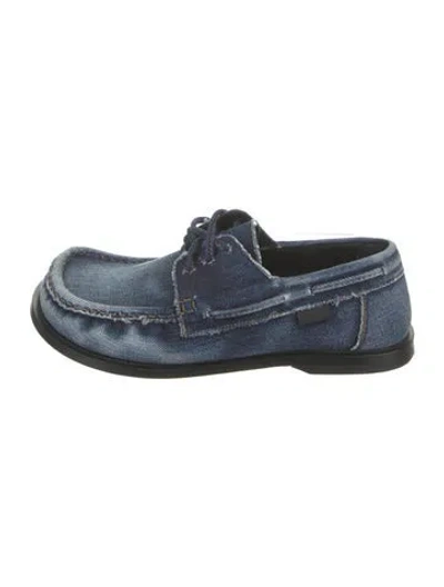 Pre-owned Loewe Denim Distressed Accents Sneakers In Blue