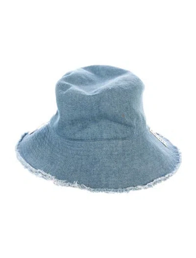 Pre-owned Loewe Denim Fisherman Hat In Blue