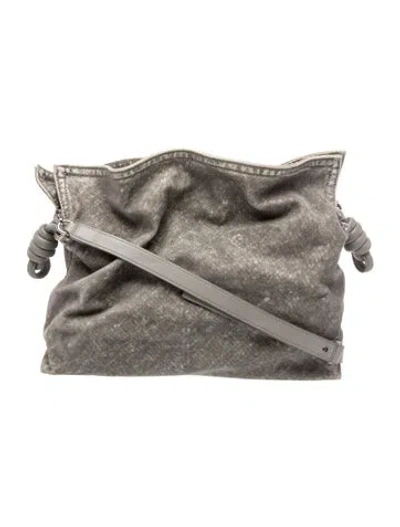 Pre-owned Loewe Denim Flamenco 2024 In Gray