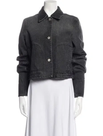 Pre-owned Loewe Denim Jacket In Black