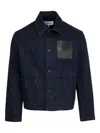Loewe Mens Indigo Blue Workwear Relaxed-fit Denim Jacket In Blue