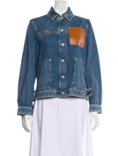 Pre-owned Loewe Denim Jacket In Blue
