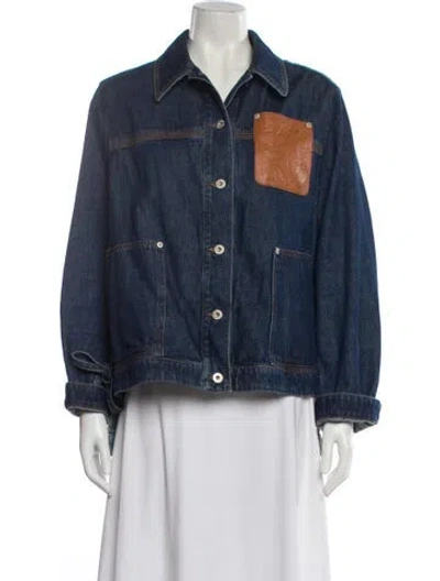 Pre-owned Loewe Denim Jacket In Blue