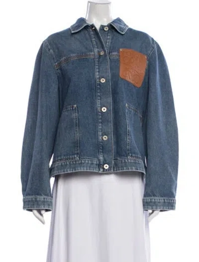 Pre-owned Loewe Denim Jacket In Blue
