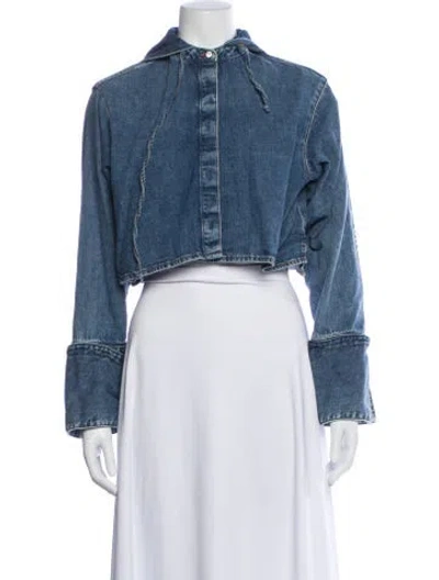 Pre-owned Loewe Denim Jacket In Blue