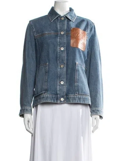 Pre-owned Loewe Denim Jacket In Blue