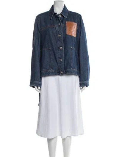 Pre-owned Loewe Denim Jacket In Blue