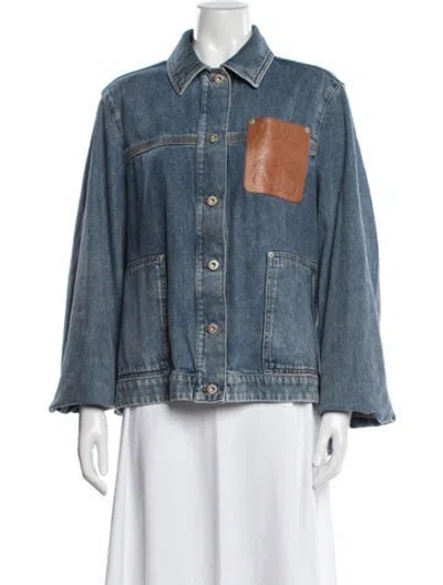 Pre-owned Loewe Denim Jacket In Blue