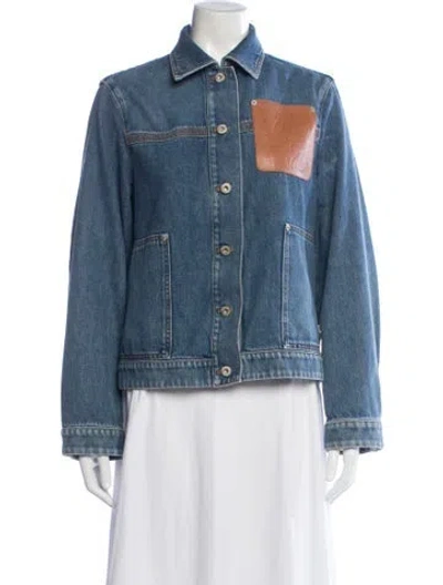 Pre-owned Loewe Denim Jacket In Blue