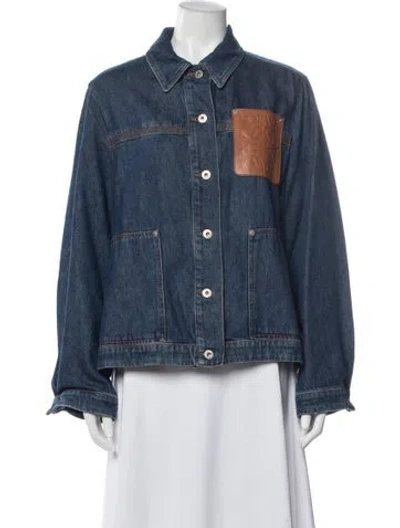 Pre-owned Loewe Denim Jacket In Blue