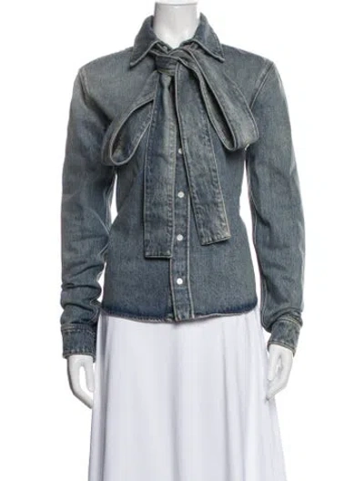 Pre-owned Loewe Denim Jacket In Blue