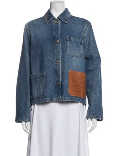 Pre-owned Loewe Denim Jacket In Blue