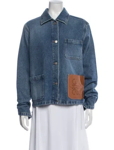 Pre-owned Loewe Denim Jacket In Blue