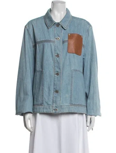 Pre-owned Loewe Denim Jacket In Blue
