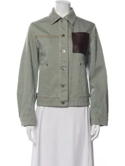 Pre-owned Loewe Denim Jacket W/ Tags In Green